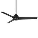 Mocha // Indoor + Outdoor 3-Blade Smart Ceiling Fan + Remote Control (Brushed Aluminum)