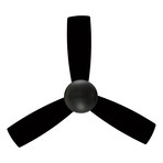 Orb // Indoor + Outdoor 3-Blade Smart Flush Mount Ceiling Fan + Remote Control (Matte Black)