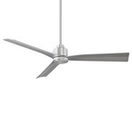 Clean // Indoor + Outdoor 3-Blade Smart Ceiling Fan + Remote Control (Brushed Aluminum)