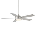 Odyssey // Indoor + Outdoor 5-Blade Smart Ceiling Fan + LED Light Kit + Remote Control (Brushed Nickel)