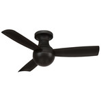 Orb // Indoor + Outdoor 3-Blade Smart Flush Mount Ceiling Fan + Remote Control (Matte Black)