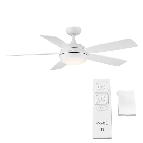 Odyssey // Indoor + Outdoor 5-Blade Smart Ceiling Fan + LED Light Kit + Remote Control (Brushed Nickel)