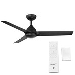 Mocha // Indoor + Outdoor 3-Blade Smart Ceiling Fan + Remote Control (Brushed Aluminum)