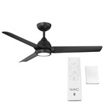 Mocha // Indoor + Outdoor 3-Blade Smart Ceiling Fan + LED Light Kit + Remote Control (Brushed Aluminum)