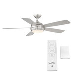 Odyssey // Indoor + Outdoor 5-Blade Smart Ceiling Fan + LED Light Kit + Remote Control (Brushed Nickel)