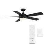 Odyssey // Indoor + Outdoor 5-Blade Smart Ceiling Fan + LED Light Kit + Remote Control (Brushed Nickel)