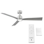 Clean // Indoor + Outdoor 3-Blade Smart Ceiling Fan + LED Light Kit + Remote Control (Brushed Aluminum)