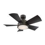 Elf // Indoor + Outdoor 5-Blade Smart Ceiling Fan + Light Kit + Remote Control (Bronze)