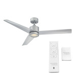 Lotus // Indoor + Outdoor 3-Blade Smart Ceiling Fan + 3000K LED Light Kit + Remote Control // Titanium