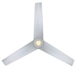 Lotus // Indoor + Outdoor 3-Blade Smart Ceiling Fan + 3000K LED Light Kit + Remote Control // Titanium