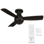 Orb // Indoor + Outdoor 3-Blade Smart Flush Mount Ceiling Fan + Remote Control (Matte Black)