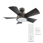 Elf // Indoor + Outdoor 5-Blade Smart Ceiling Fan + Light Kit + Remote Control (Bronze)