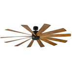 Windflower // Indoor + Outdoor 12-Blade Smart Ceiling Fan + LED Light Kit + Wall Control (60"L x 60"W x 15"H)