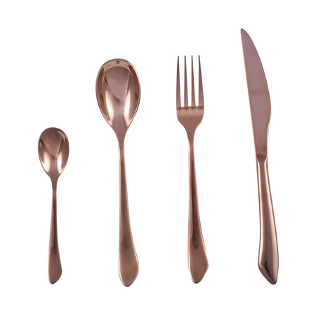 6-Person Cutlery Set // Copper // Set of 24