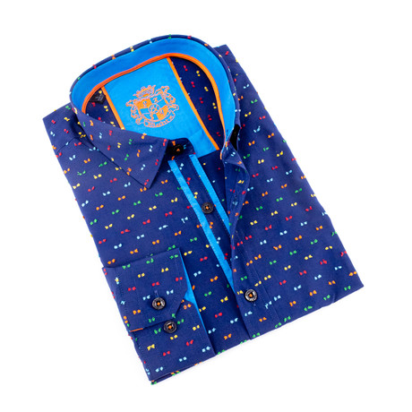 Collin Button-Up Long Sleeve Shirt // Navy (S)