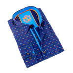 Collin Button-Up Long Sleeve Shirt // Navy (L)