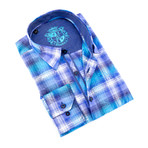 Oriel Button-Up Long Sleeve Shirt // Blue (XL)