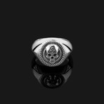 Skull Ring // Silver (8.5)