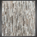 Bracket Rug // Gray + Brown Tones // 10'W x 12'L