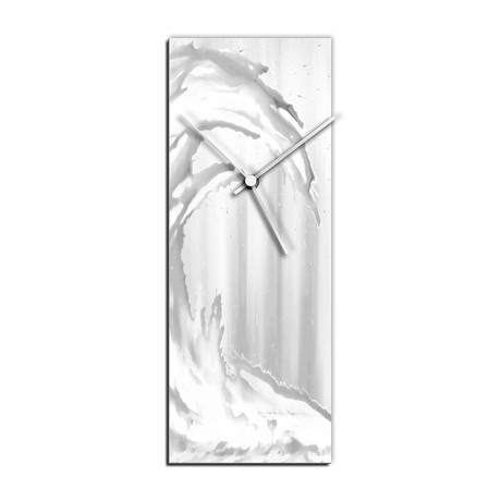 Wave V1 Clock // White (6"W x 16"H x 1"D)