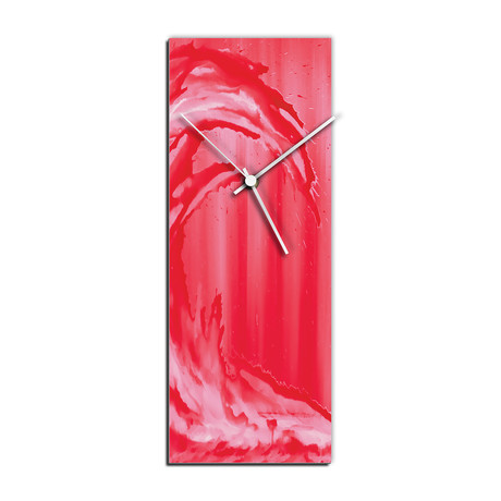 Wave V1 Clock // Red (6"W x 16"H x 1"D)