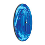 Ocean Wave Circle Clock (16"W x 16"H x 1"D)