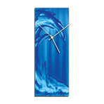Wave V1 Clock // Blue (6"W x 16"H x 1"D)