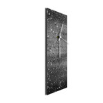 Flecked Clock // Black (6"W x 16"H x 1"D)
