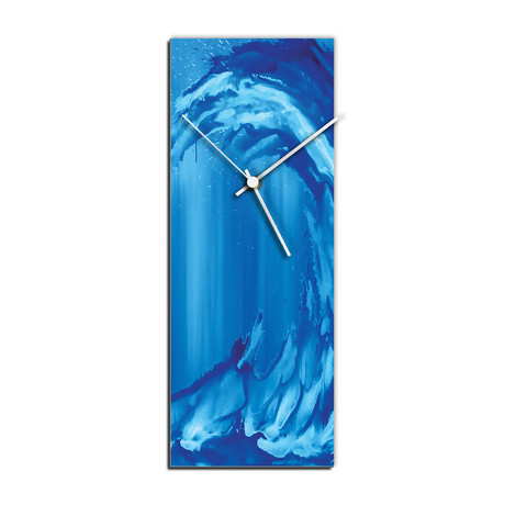 Wave V2 Clock // Blue (6"W x 16"H x 1"D)