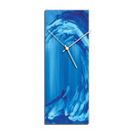 Wave V2 Clock // Blue (6"W x 16"H x 1"D)