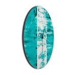 Street Circle Clock // Teal (16"W x 16"H x 1"D)