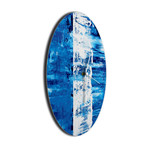 Street Circle Clock // Blue (16"W x 16"H x 1"D)