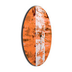 Street Circle Clock // Orange (16"W x 16"H x 1"D)