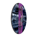 Line Circle Clock // Purple (16"W x 16"H x 1"D)