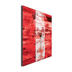 Street Square Clock // Red (16"W x 16"H x 1"D)