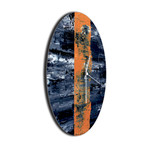 Line Circle Clock // Orange (16"W x 16"H x 1"D)
