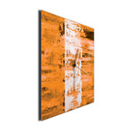 Street Square Clock // Orange (16"W x 16"H x 1"D)