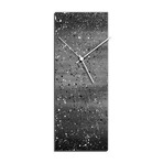 Flecked Clock // Black (6"W x 16"H x 1"D)