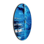 City Blue Circle Clock (16"W x 16"H x 1"D)
