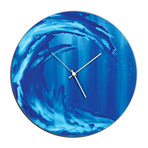 Ocean Wave Circle Clock (16"W x 16"H x 1"D)