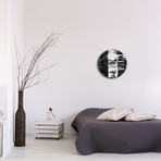 Street Circle Clock // Black (16"W x 16"H x 1"D)
