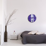 Street Circle Clock // Purple (16"W x 16"H x 1"D)