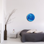 Ocean Wave Circle Clock (16"W x 16"H x 1"D)