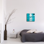 Street Square Clock // Teal (16"W x 16"H x 1"D)