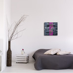 Line Square Clock // Purple (16"W x 16"H x 1"D)