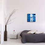 Street Square Clock // Blue (16"W x 16"H x 1"D)