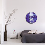 Street Circle Clock // Purple (16"W x 16"H x 1"D)