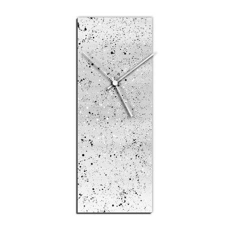 Flecked Clock // White (6"W x 16"H x 1"D)
