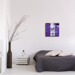 Street Square Clock // Purple (16"W x 16"H x 1"D)