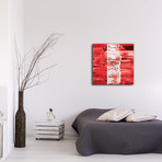 Street Square Clock // Red (16"W x 16"H x 1"D)